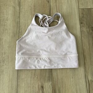 lululemon athletica Pale Pink High-Neck Strappy Sports Bra
